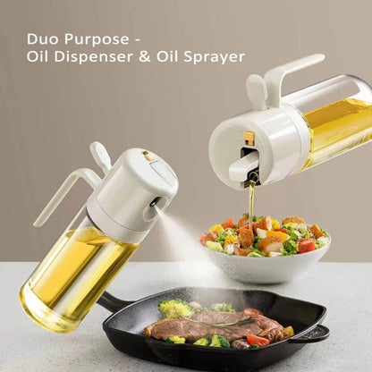 2-in-1 Spray And Pour Oil & Sauce Dispenser/ Pot / Kettle / Bottle 550ml