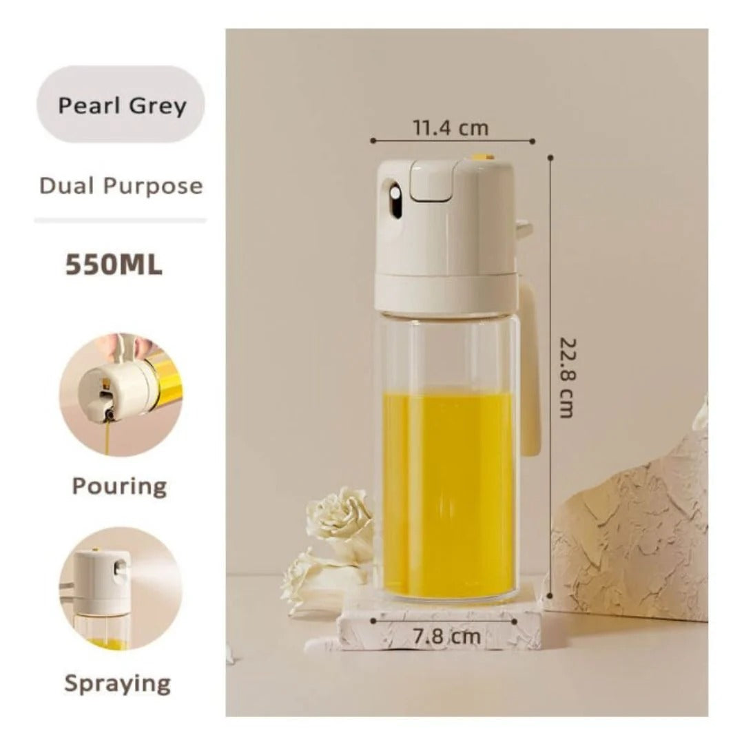 2-in-1 Spray And Pour Oil & Sauce Dispenser/ Pot / Kettle / Bottle 550ml