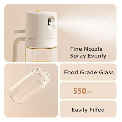 2-in-1 Spray And Pour Oil & Sauce Dispenser/ Pot / Kettle / Bottle 550ml